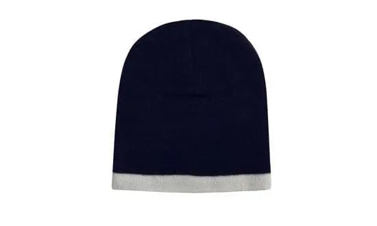Headwear Acrylic Two Tone Roll Down Beanie X12 - 4188 Headwear Professionals